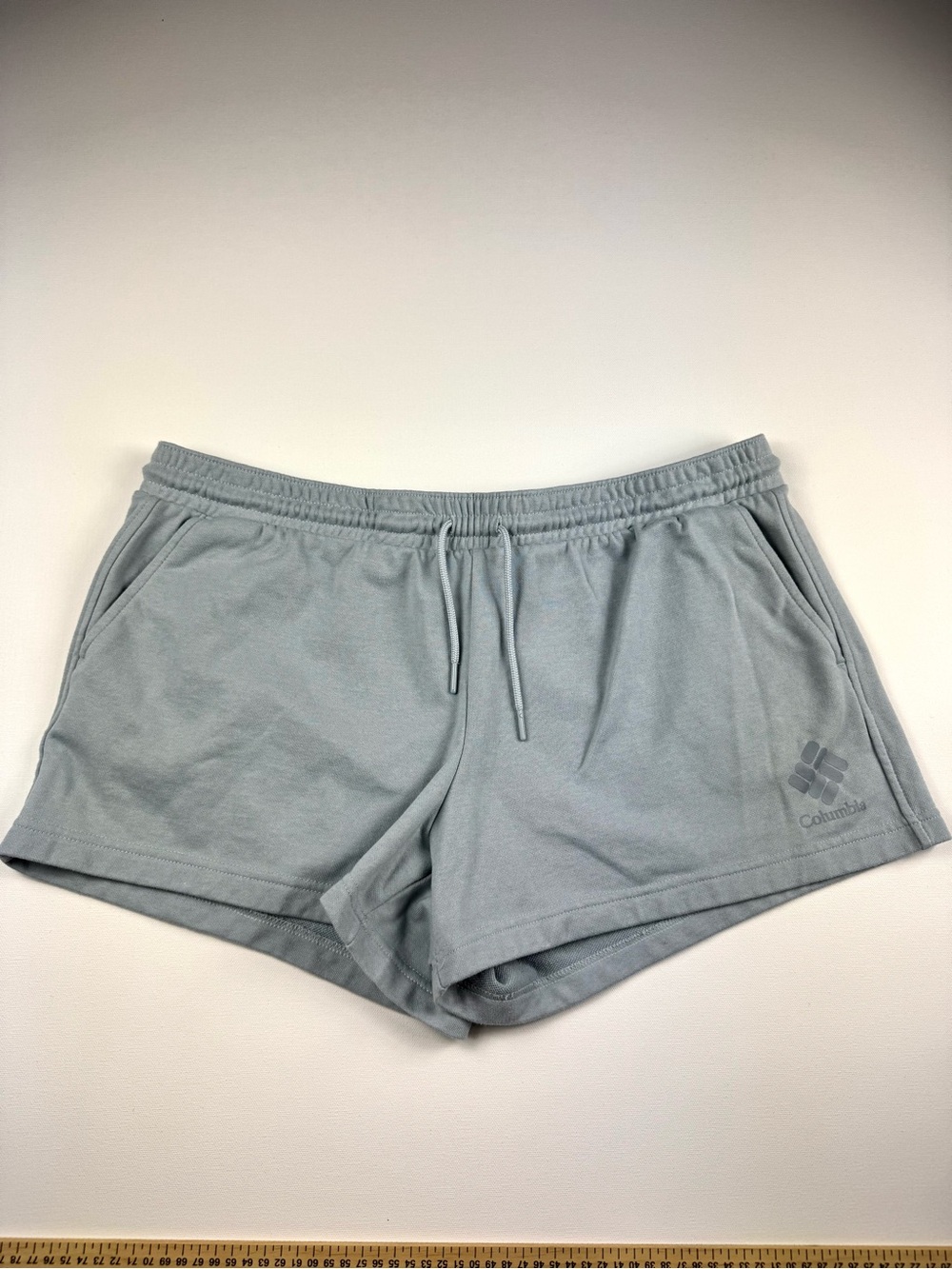 Columbia Women's Blue Casual French Terry Shorts Pockets Athleisure Outdoors XL